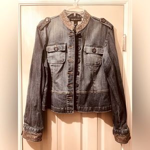 Blue Jean jacket with embellishment